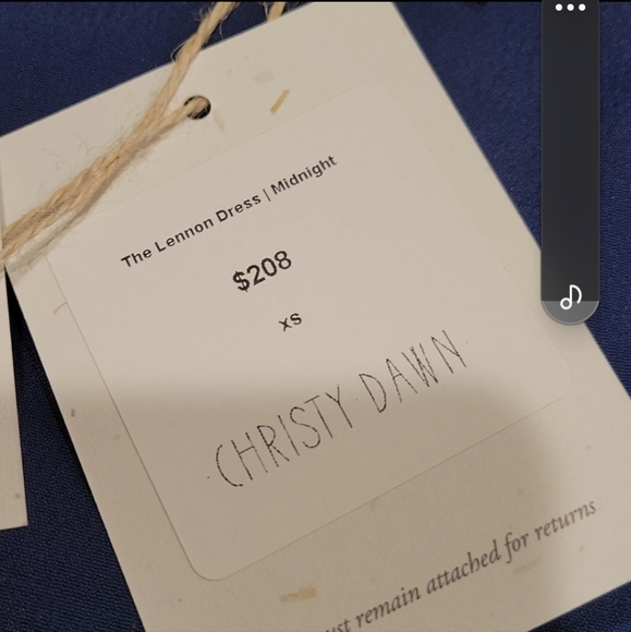 NWT Christy Dawn Midnight Blue Lennon Dress XS - Picture 7 of 7